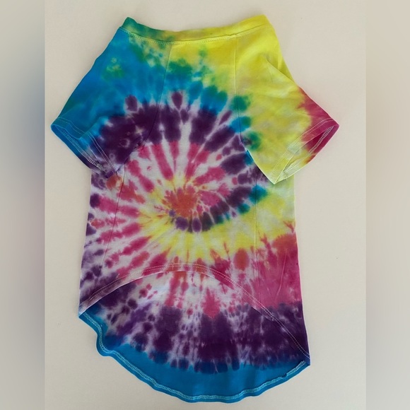Color Splash Pet Tee Large Tie Dye Dog Shirt ArtMinds Bright Fun Stylish Vibes - Picture 3 of 11